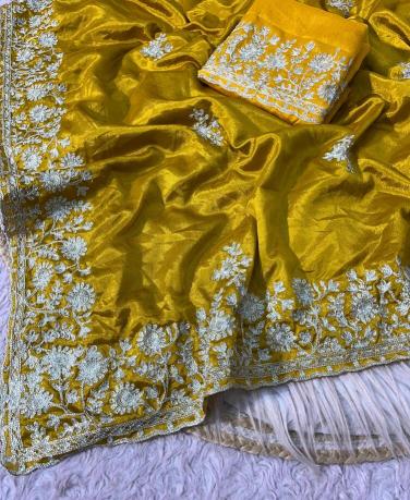 Vinayak soft chinon saree in surat market